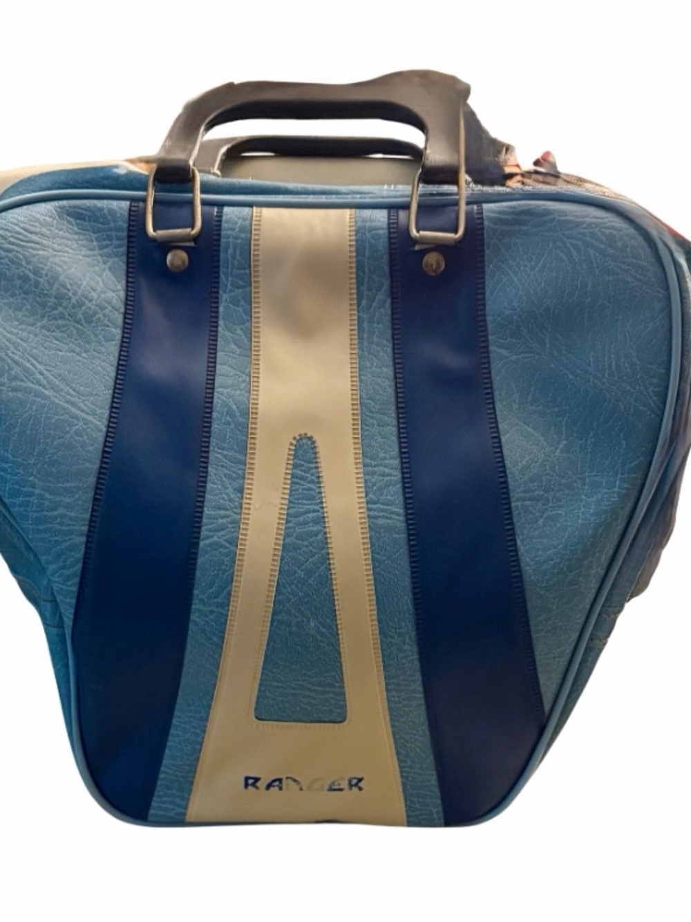 Vintage 1960s/1970s Ranger Vinyl Bowling Bag – Retro Blue & Beige